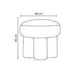 Puff Para Sala De Estar Bouclê Conexão Amarelo Ocre
