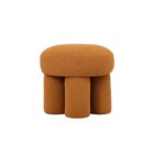 Puff Para Sala De Estar Bouclê Conexão Amarelo Ocre