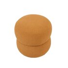 Puff Para Sala De Estar Bouclê Respiro Amarelo Ocre