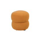 Puff Para Sala De Estar Bouclê Respiro Amarelo Ocre