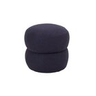 Puff Para Sala De Estar Bouclê Respiro Azul Noite