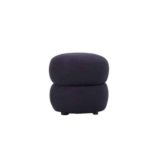 Puff Para Sala De Estar Bouclê Respiro Azul Noite