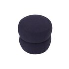 Puff Para Sala De Estar Bouclê Respiro Azul Noite