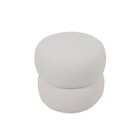 Puff Para Sala De Estar Bouclê Respiro Off White