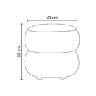 Puff Para Sala De Estar Bouclê Respiro Off White