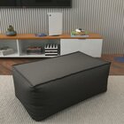 Puff Para Sala De Estar Em Linho Trancoso Grafite