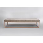 Puff Para Sala De Estar Giulia 160 Cm Bege/dourado