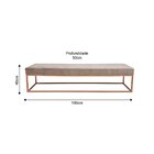 Puff Para Sala De Estar Giulia 160 Cm Bege/dourado