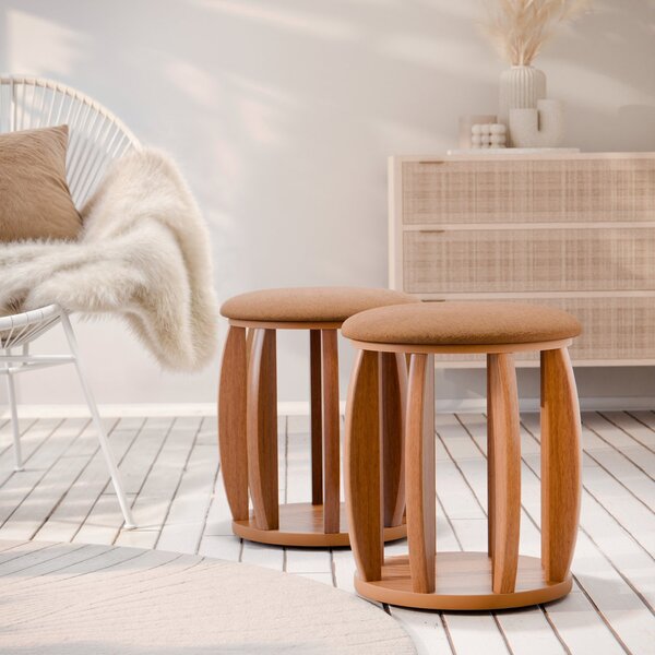 Puff Para Sala De Estar Paris 336 Terracota