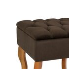 Puff Para Sala De Estar Quadrado Anna Marrom