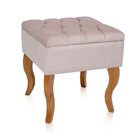 Puff Para Sala De Estar Quadrado Anna Rosa