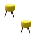 Puff Para Sala Nina Platinum Decor Amarelo