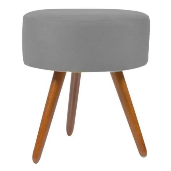 Puff Para Sala Nina Platinum Decor Cinza