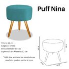 Puff Para Sala Nina Platinum Decor Tiffany