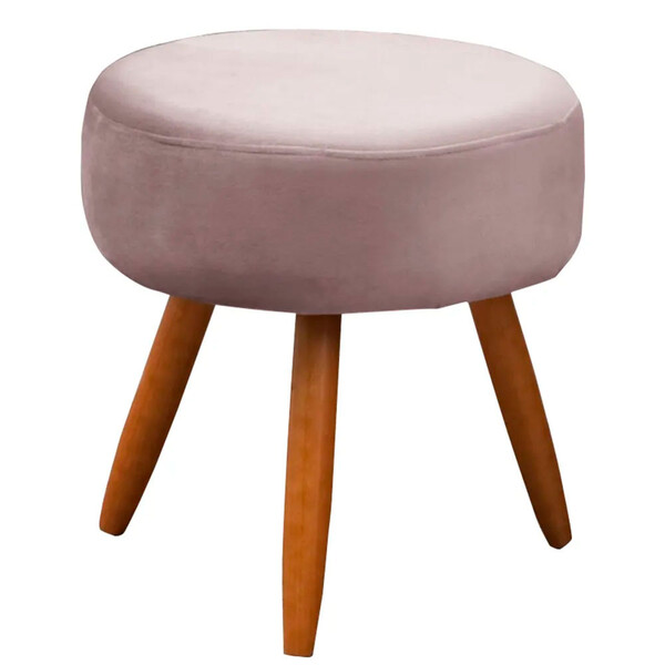 Puff Para Sala Pé Palito Sirius Veludo - Star Confort