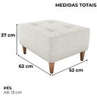 Puff Para Sala Piva 62 Cm Tecido Boucle Milani Store
