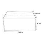 Puff Para Sala Quadrado Decorativo Com Pés Com Alumínio Nero