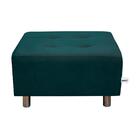 Puff Para Sala Quadrado Decorativo Com Pés Com Alumínio Nero