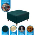 Puff Para Sala Quadrado Decorativo Com Pés Com Alumínio Nero