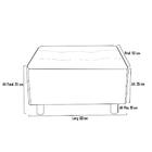 Puff Para Sala Quadrado Decorativo Com Pés Com Alumínio Nero