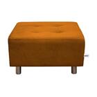 Puff Para Sala Quadrado Decorativo Com Pés Com Alumínio Nero