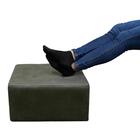 Puff Para Sala Quadrado Decorativo Com Pés Com Alumínio Nero