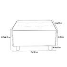 Puff Para Sala Quadrado Decorativo Com Pés Com Alumínio Nero