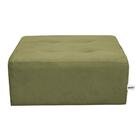 Puff Para Sala Quadrado Decorativo Com Pés Com Alumínio Nero