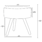 Puff Para Sala Redondo Pés Palito Suede Oferta Balaqui Decor