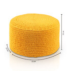 Puff Pastilha Crochê - Amarelo