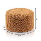 Puff Pastilha Crochê - Bege