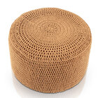 Puff Pastilha Crochê - Bege