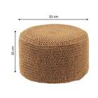 Puff Pastilha Crochê - Bege