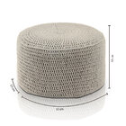 Puff Pastilha Crochê - Cinza