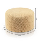 Puff Pastilha Crochê - Cru