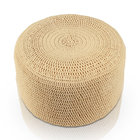 Puff Pastilha Crochê - Cru