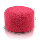 Puff Pastilha Crochê - Rosa