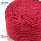 Puff Pastilha Crochê - Rosa