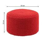Puff Pastilha Crochê - Vermelho