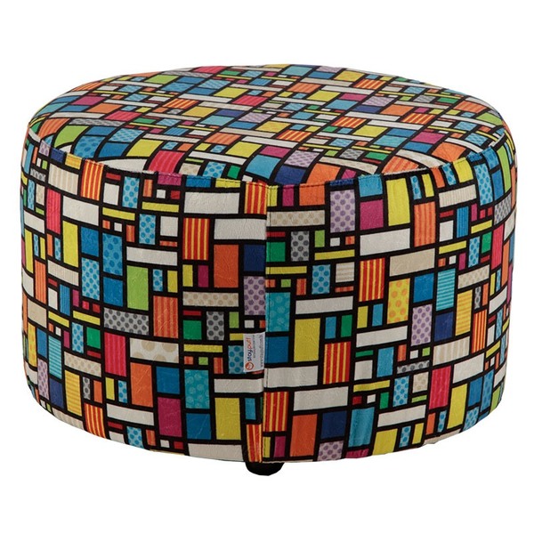 Puff Pastilha Tecido Suede -stay Puff - Colorido