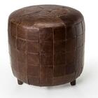 Puff Patchwork Mh-9811 Herval Redondo Madeira Eucalipto Estof