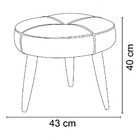 Puff Pé Palito Decorativo Para Sala De Estar Havana Matrix