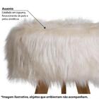 Puff Pelo Olívia Com Pés Natural - Bege