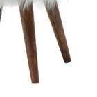 Puff Pelúcia Felpudo Fofo Redondo Com Pelo Sintético Na Cor B