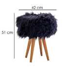 Puff Pelúcia Felpudo Fofo Redondo Com Pelo Sintético Na Cor P