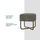 Puff Pequeno Bege Tubos Ouro Velho Carraro