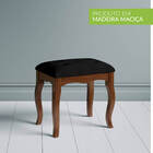 Puff Pequeno De Linho Provençal Para Sala Estar Linha Luxo -