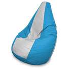 Puff Perão Em Azul E Branco