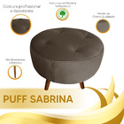 Puff Pés Palito Sala Recepção Atendimento Decorativo Sabrina