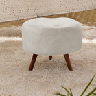 Puff Pés Palito Sala Recepção Atendimento Decorativo Sabrina